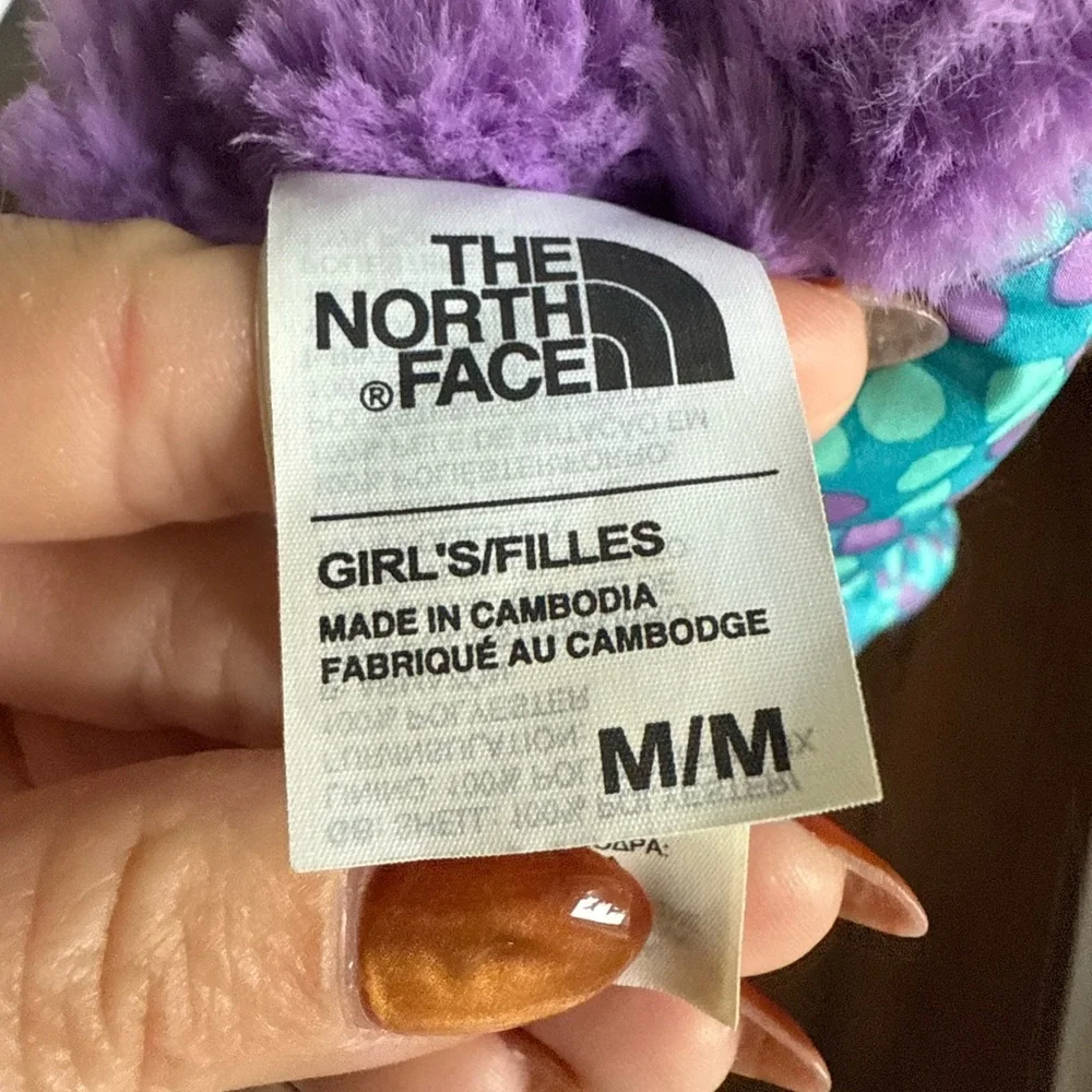 The North Face Mossbud Swirl Fleece Lined Water Resistant Gloves girls sz: Med
